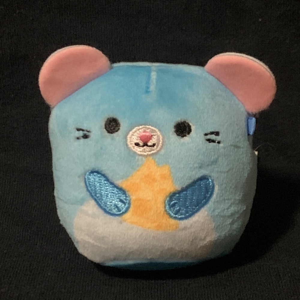 Squishmallows Squaz the Blue Mouse Mini Plush 2”